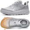 Women’s Orthopedic Diabetic Wide Running Shoes: Comfortable Casual Arch Support Plantar Fasciitis Sports Sneakers, High Arch Orthotic Work Tennis Walking Shoes for Foot and Heel Pain Relief(K4-gray)