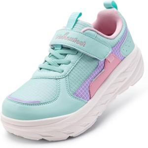 Boys Girls Kids Orthopedic Tennis Shoes: Wide Toe Box Comfortable Casual Arch Support Plantar Fasciitis Running Sneakers, Orthotic Athletic School Sport Walking Shoes for Foot and Pain Relief(K4-celeste)