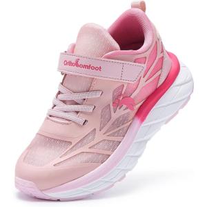 Kids Orthopedic Tennis Shoes for Boys and Girls: Comfortable Casual Plantar Fasciitis Arch Support Athletic Running Sneakers, Orthotic Breathable School Sports Walking Shoes for Foot and Pain Relief(W4-pink)