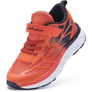 Kids Orthopedic Tennis Shoes for Boys and Girls: Comfortable Casual Plantar Fasciitis Arch Support Athletic Running Sneakers, Orthotic Breathable School Sports Walking Shoes for Foot and Pain Relief(W3-orange)
