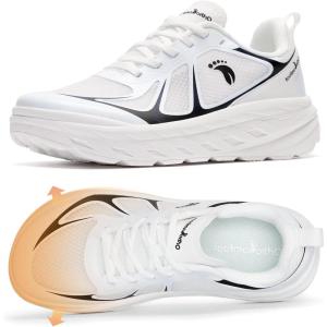 Women’s Orthopedic Diabetic Wide Running Shoes: Comfortable Casual Arch Support Plantar Fasciitis Sports Sneakers, High Arch Orthotic Work Tennis Walking Shoes for Foot and Heel Pain Relief(K2-white)
