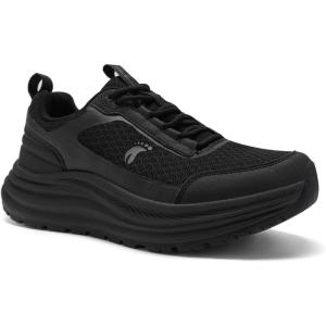 Women’s Orthopedic Trail Running Shoes: Comfortable Arch Support Plantar Fasciitis Orthotic Athletic Sneakers, Casual Flat Feet High Arch Tennis Walking Work Hiking Shoes for Foot Heel and Pain Relief(W1-black)
