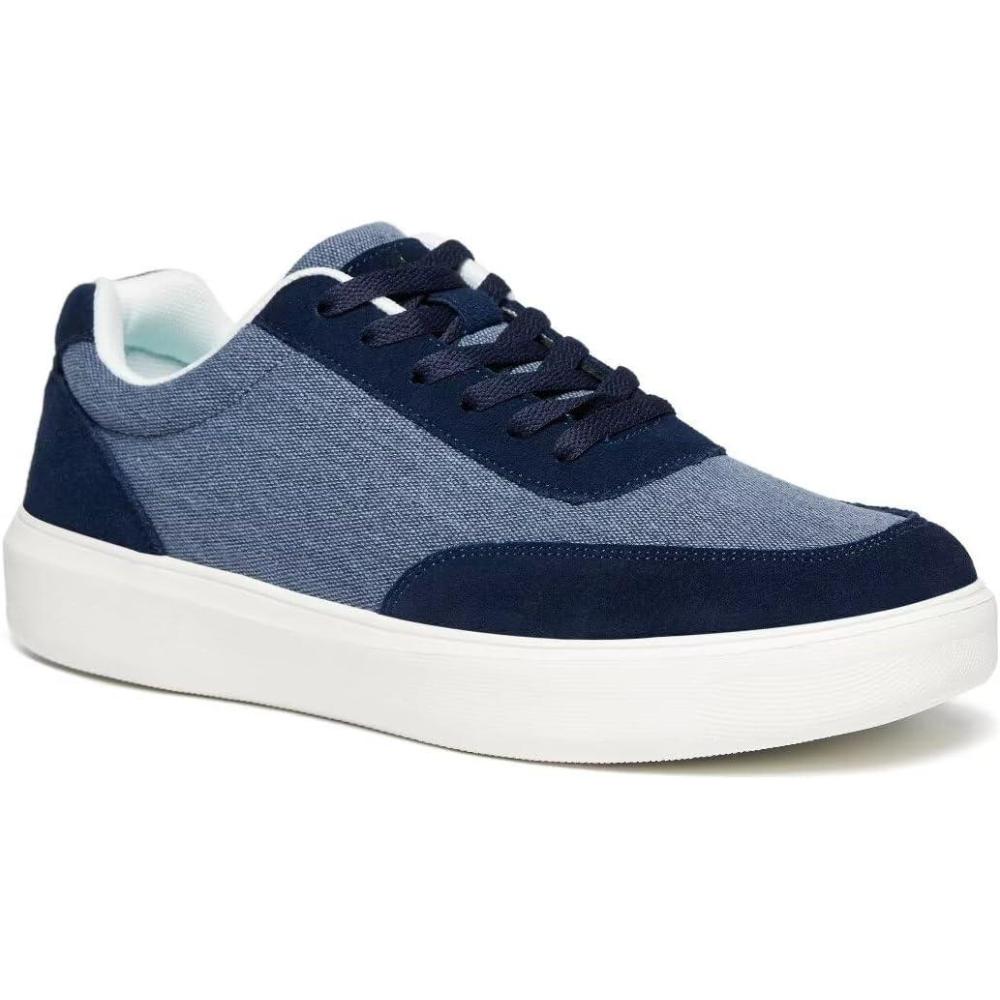 imageOrthoComfoot Mens Orthopedic Fashion Sneakers for Plantar Fasciitis Comfortable Orthotic Walking Shoes with Arch Support Casual Orthotic Flat Feet Shoes for Ankle and Foot Pain ReliefW1denim