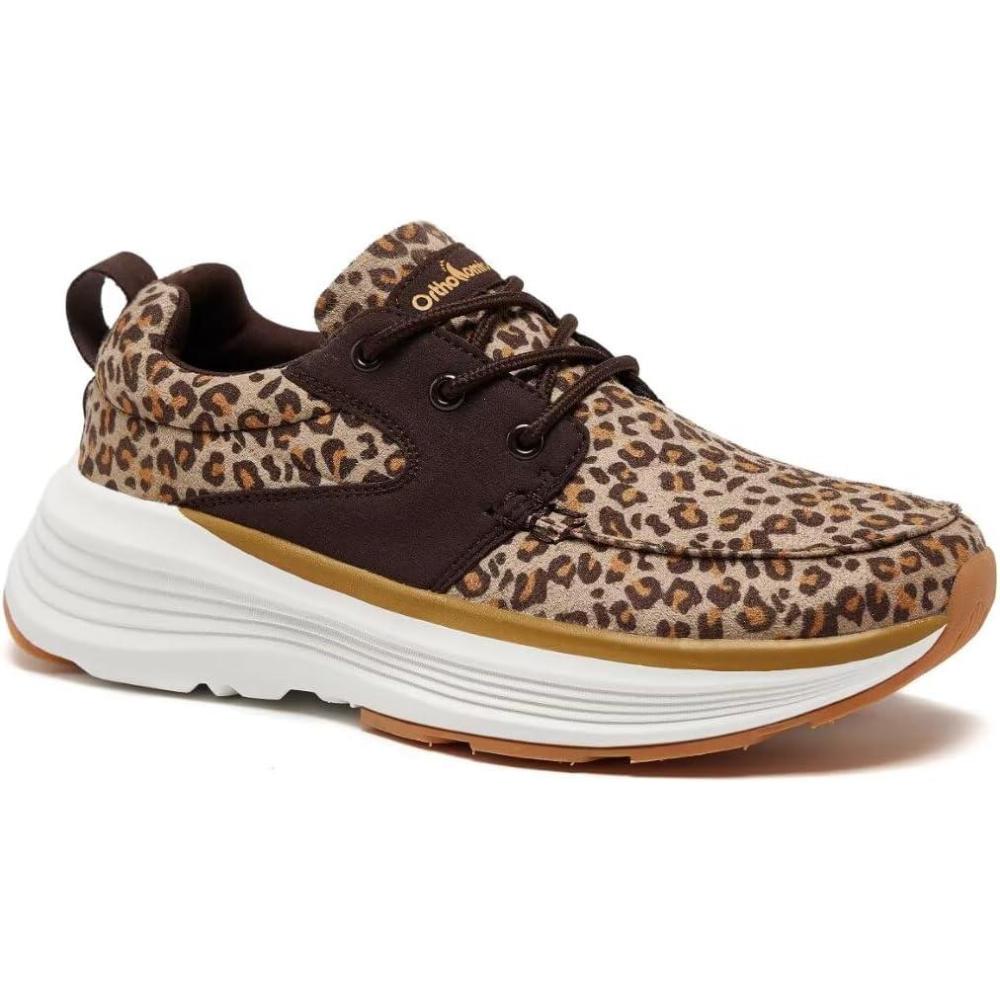 imageWomens Orthopedic Fashion Sneakers for Plantar Fasciitis Flat Feet Supportive Cushioned Walking Shoes with Arch Support Orthotic Soft Casual Sneakers for Ankle and Foot Pain ReliefW3leopard
