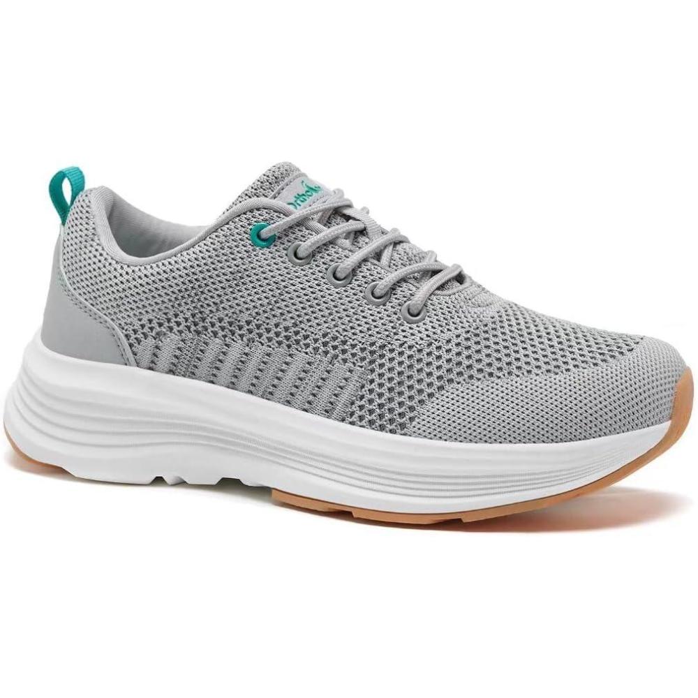 imageWomens Orthopedic Fashion Sneakers for Plantar Fasciitis Flat Feet Supportive Cushioned Walking Shoes with Arch Support Orthotic Soft Casual Sneakers for Ankle and Foot Pain ReliefW4grey