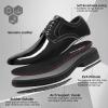 Men’s Orthopedic Business Leather Dress Shoes: Arch Support Formal Wingtip Oxford, Plantar Fasciitis Cap Toe Comfort Oxfords, Orthotics Patent Tuxedo Sneakers for Foot and Heel Pain Relief(W1-black)