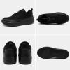 Men’s Orthopedic Fashion Sneakers for Plantar Fasciitis: Casual Supportive Cushioned Walking Shoes for Flat Feet and High Arch, Comfortable Arch Support Shoes for Foot and Heel Pain Relief(W1-black)