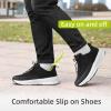 Men’s Orthopedic Fashion Sneakers with Arch Support: Comfortable Plantar Fasciitis Walking Shoes, Orthotic High Arch Flat Feet Pain Relief Casual Work Tennis Athletic Sports Sneakers(W1-black)