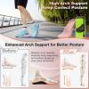 OrthoComfoot Arch Support Inserts for Women – Comfortable Insoles for Plantar Fasciitis Relief for Flat Feet, Heel & Foot Pain, High Arch Orthotic Shoe Soles for Standing All-Day, Pink Size 9 Women(W1-pink)