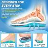 OrthoComfoot Cushion Sneaker Arch Support Insoles Men Women: Plantar Fasciitis Relief Sports Comfortable Inserts, Orthotics Gel Shock Absorbing for Walking, Running, Hiking, Size 10 Men/12 Women(W1-black)