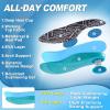 OrthoComfoot Cushion Sneaker Arch Support Insoles Men Women: Plantar Fasciitis Relief Sports Comfortable Inserts, Orthotics Gel Shock Absorbing for Walking, Running, Hiking, Size 10 Men/12 Women(W1-black)