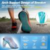 OrthoComfoot Cushion Sneaker Arch Support Insoles Men Women: Plantar Fasciitis Relief Sports Comfortable Inserts, Orthotics Gel Shock Absorbing for Walking, Running, Hiking, Size 10 Men/12 Women(W1-black)