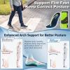 OrthoComfoot Insoles for Flat Feet Men&Women : Arch Support Inserts for Plantar Fasciitis Relief, 240 lb Heavy Duty Comfortable Orthotic Insole for Standing All-Day, Size 13 Men/ 15 Women(W1-dark Blue)