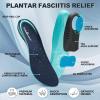 OrthoComfoot Insoles for Flat Feet Men&Women : Arch Support Inserts for Plantar Fasciitis Relief, 240 lb Heavy Duty Comfortable Orthotic Insole for Standing All-Day, Size 13 Men/ 15 Women(W1-dark Blue)