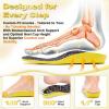 OrthoComfoot Kids Orthopedic Comfort Children’s Insoles : Flat Feet Gel Inserts for Plantar Fasciitis Relief, Athletic Orthotic High Arch Support Insoles, No Trimming,Size 3 Little Kid(W1-black)