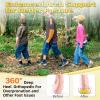 OrthoComfoot Kids Orthopedic Comfort Children’s Insoles : Flat Feet Gel Inserts for Plantar Fasciitis Relief, Athletic Orthotic High Arch Support Insoles, No Trimming,Size 3 Little Kid(W1-black)
