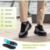 OrthoComfoot Men’s Orthopedic Fashion Sneakers: Comfortable Casual Arch Support Walking Shoes for Plantar Fasciitis and Flat Feet, Orthotic Tennis Work Shoes for Foot and Heel Pain(W1-black)
