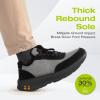 OrthoComfoot Men’s Orthopedic Fashion Sneakers: Comfortable Casual Arch Support Walking Shoes for Plantar Fasciitis and Flat Feet, Orthotic Tennis Work Shoes for Foot and Heel Pain(W1-black)