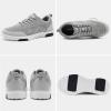 OrthoComfoot Men’s Orthopedic Fashion Sneakers for Plantar Fasciitis: Comfortable Arch Support Walking Shoes for Flat Feet, Casual Breatbable Orthotic Shoes for Foot and Heel Pain Relief(W3-grey)