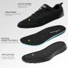 OrthoComfoot Men’s Orthopedic Fashion Sneakers for Plantar Fasciitis: Comfortable Arch Support Walking Shoes for Flat Feet, Casual Breatbable Orthotic Shoes for Foot and Heel Pain Relief(W1-black)