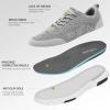 OrthoComfoot Men’s Orthopedic Fashion Sneakers for Plantar Fasciitis: Comfortable Arch Support Walking Shoes for Flat Feet, Casual Breatbable Orthotic Shoes for Foot and Heel Pain Relief(W3-grey)
