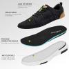OrthoComfoot Men’s Orthopedic Fashion Sneakers for Plantar Fasciitis: Comfortable Arch Support Walking Shoes for Flat Feet, Casual Breatbable Orthotic Shoes for Foot and Heel Pain Relief(W2-black/Brown)