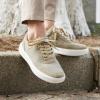 OrthoComfoot Men’s Orthopedic Fashion Sneakers for Plantar Fasciitis: Comfortable Orthotic Walking Shoes with Arch Support, Casual Orthotic Flat Feet Shoes for Ankle and Foot Pain Relief(W3-tan)