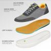 OrthoComfoot Men’s Orthopedic Fashion Sneakers for Plantar Fasciitis: Comfortable Orthotic Walking Shoes with Arch Support, Casual Orthotic Flat Feet Shoes for Ankle and Foot Pain Relief(W4-grey)