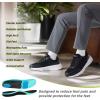 OrthoComfoot Men’s Orthopedic Fashion Sneakers with Arch Support: Casual Plantar Fasciitis Walking Shoes for Flat Feet, Comfortable Orthotic Outdoor Shoes for Foot and Heel Pain Relief(W1-black)