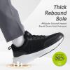 OrthoComfoot Men’s Orthopedic Fashion Sneakers with Arch Support: Casual Plantar Fasciitis Walking Shoes for Flat Feet, Comfortable Orthotic Outdoor Shoes for Foot and Heel Pain Relief(W1-black)