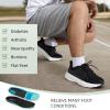 OrthoComfoot Men’s Orthopedic Fashion Sneakers with Arch Support: Casual Plantar Fasciitis Walking Shoes for Flat Feet, Comfortable Orthotic Soft Thick Sole Sneakers for Foot and Heel Pain Relief(W1-black)