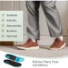 OrthoComfoot Men’s Orthopedic Leather Dress Walking Shoes: Casual Plantar Fasciitis Fashion Sneakers with Arch Support, Comfortable Orthotic Business Work Oxfords for Foot and Heel Pain Relief(W2-brown)
