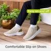 OrthoComfoot Men’s Orthopedic Slip On Loafers: Comfortable Casual Arch Support Plantar Fasciitis Walking Shoes, Standing Work Orthotic Thick Sole Shoes for Foot and Heel Pain Relief(W2-beige)