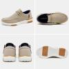 OrthoComfoot Men’s Orthopedic Slip-On Loafers Walking Shoes: Comfortable Arch Support Shoes for Plantar Fasciitis Relief, Flat Feet Casual Work Orthotic Loafers for Foot and Heel Pain(W3-khaki)