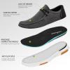 OrthoComfoot Men’s Orthopedic Slip-On Loafers Walking Shoes: Comfortable Arch Support Shoes for Plantar Fasciitis Relief, Flat Feet Casual Work Orthotic Loafers for Foot and Heel Pain(W2-black)