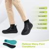 OrthoComfoot Men’s Orthopedic Wide Leather Winter Ankle Boots: Comfortable Arch Support Dress Shoes for Diabetic, Casual Plantar Fasciitis Walking Shoes for Foot and Heel Pain Relief(K1-black)