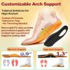 OrthoComfoot Plantar Fasciitis Insoles for Women Men, 240LBS High Arch Support Heavy-Duty Orthotic Inserts, Relief for Plantar Fasciitis, Knee Pain, Flat Feet-Comfort Gel Cloud Insole for 8Women/6Men(Black)