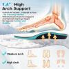 OrthoComfoot Plantar Fasciitis Orthotic Insoles – Comfortable High Arch Support Inserts for Women & Men, 220+lbs Heavy Duty Cushion Pain Relief Shoe Insole for Flat Feet – Arch Pain – Heel Pain -Work(W1a-brown)