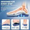 OrthoComfoot Plantar Fasciitis Relief Comfort Insoles: Low Arch Support Shoe Inserts for Men Women, Heavy Duty Work Boot Orthotic Steppers Insoles for Standing All Day, Size 7 Men/9 Women(W1-black)