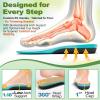 OrthoComfoot Wide Plantar Fasciitis Inserts for Men, Breathable Comfort Arch Support Insoles for Diabetes & Flat Feet, 240LBS+ Heavy-Duty Adjustable TPU, Work Boot Orthotic Insoles, Size 10 Men(Black)