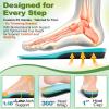 OrthoComfoot Wide Plantar Fasciitis Inserts for Women, Breathable Comfort Arch Support Insoles for Diabetes & Flat Feet, 240LBS+ Heavy-Duty Adjustable TPU, Work Boot Orthotic Insoles, Size 8 Women(Black)