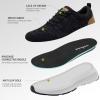 Women’s Orthopedic Fashion Sneakers for Plantar Fasciitis: Flat Feet Supportive Cushioned Walking Shoes with Arch Support, Orthotic Soft Casual Sneakers for Ankle and Foot Pain Relief(W1- Black Grey)