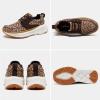Women’s Orthopedic Fashion Sneakers for Plantar Fasciitis: Flat Feet Supportive Cushioned Walking Shoes with Arch Support, Orthotic Soft Casual Sneakers for Ankle and Foot Pain Relief(W3-leopard)
