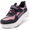 Boys Girls Kids Orthopedic Tennis Shoes: Wide Toe Box Comfortable Casual Plantar Fasciitis Arch Support School Athletic Running Sneakers, Lightweight Orthotic Sports Walking Shoes for Foot and Pain(K2-pink)
