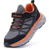 Kids Orthopedic Tennis Shoes for Boys and Girls: Comfortable Casual Plantar Fasciitis Arch Support Athletic Running Sneakers, Little Kid/Big Kid School Sports Walking Shoes for Foot and Pain Relief(W3-orange Black)