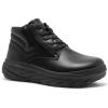 Men’s Orthopedic Diabetic Winter Mid Boots: Wide Toe Box Dress Comfortable Arch Support Plantar Fasciitis Leather Oxfords Shoes, Casual Warm Modern Mid Ankle Boots for Foot and Neuropathy Pain Relief(K1-black)