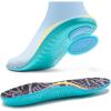 OrthoComfoot Cushion Sneaker Arch Support Insoles Men Women: Plantar Fasciitis Relief Sports Comfortable Inserts, Orthotics Gel Shock Absorbing for Walking, Running, Hiking, Size 10 Men/12 Women(W1-black)