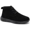 OrthoComfoot Men’s Orthopedic Ankle Boots Walking Shoes: Arch Support Leather Dress Oxfords for Plantar Fasciitis, Comfortable Orthotic Fashion Sneakers for Foot Heel Pain Relief(W1-black)