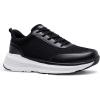 OrthoComfoot Men’s Orthopedic Fashion Sneakers with Arch Support: Casual Plantar Fasciitis Walking Shoes for Flat Feet, Comfortable Orthotic Outdoor Shoes for Foot and Heel Pain Relief(W1-black)