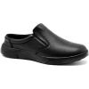 OrthoComfoot Men’s Orthopedic Leather Dress Walking Shoes: Comfortable Plantar Fasciitis Loafers with Arch Support for Flat Feet, Casual Business Orthotic Slip-On for Foot and Heel Pain Relief(W1-black)